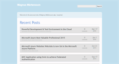 Desktop Screenshot of magnusmartensson.com